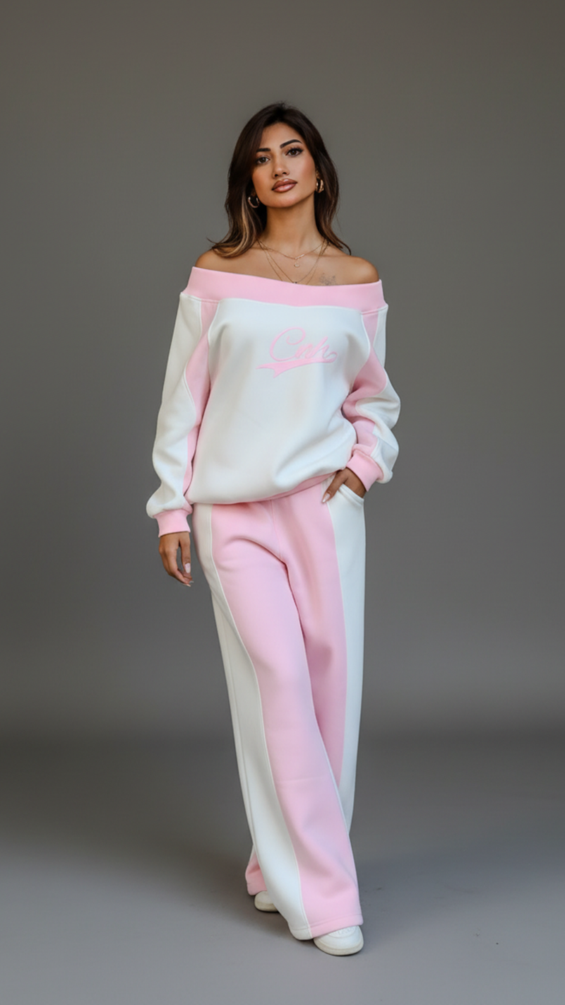 FACEOUT Off-Shoulder Sweatshirt