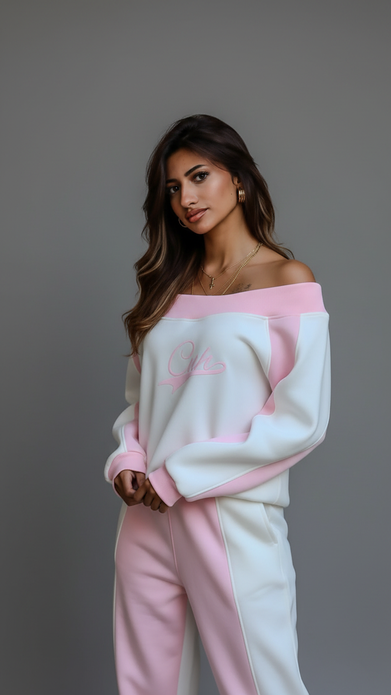FACEOUT Off-Shoulder Sweatshirt