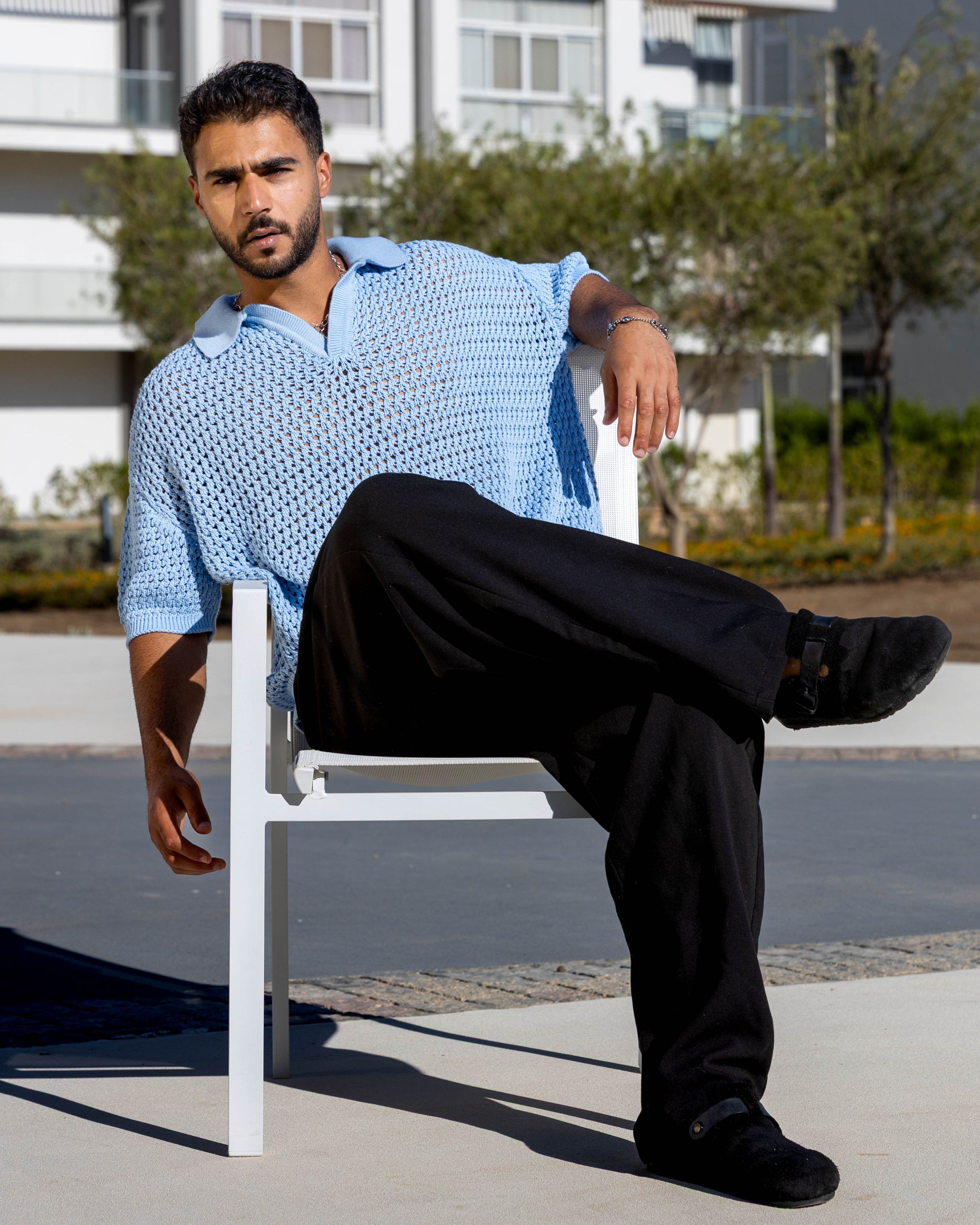 Knitairy Polo - Baby Blue