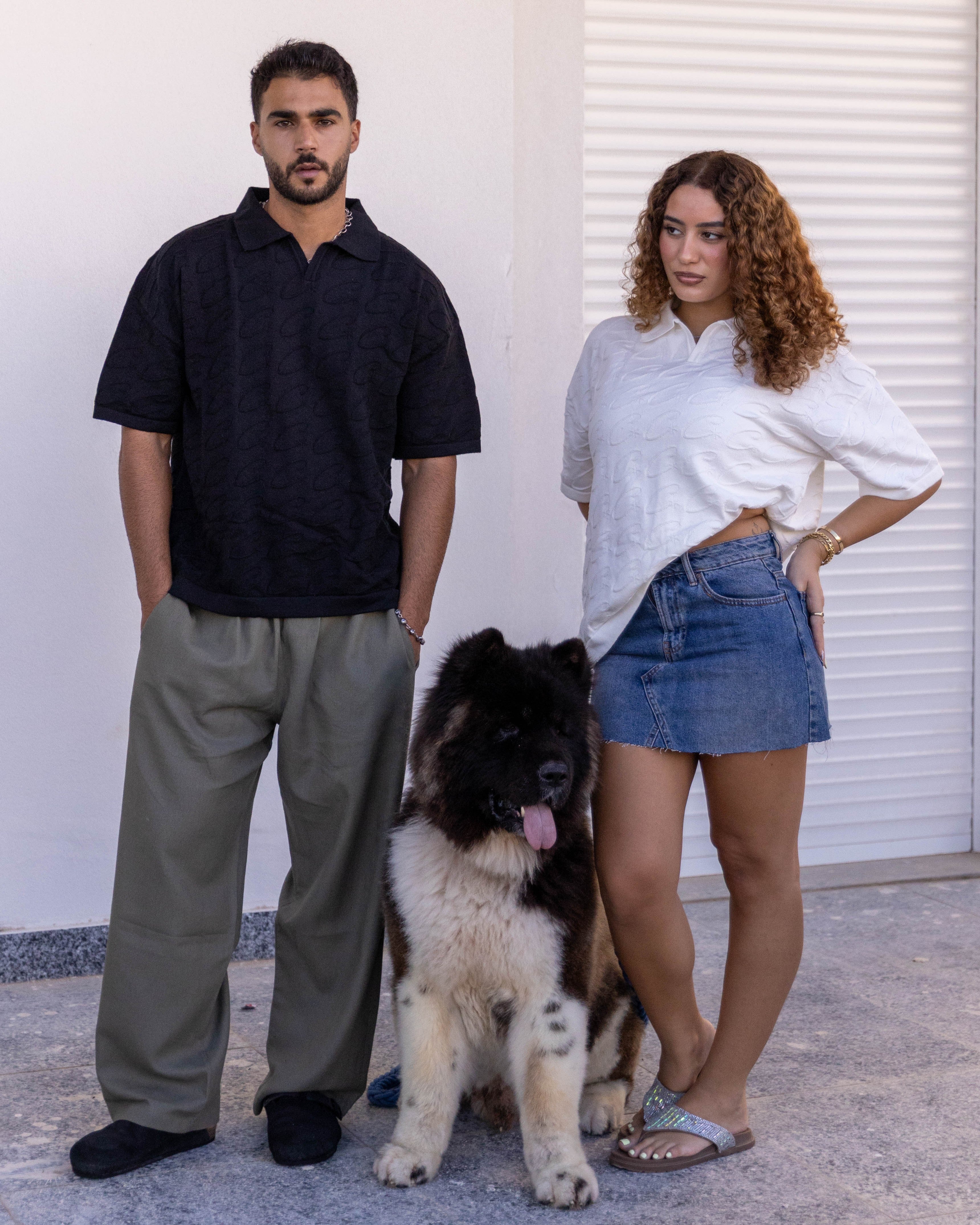 Knitted Polo - Black