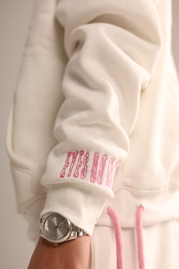 MaskOut White Hoodie